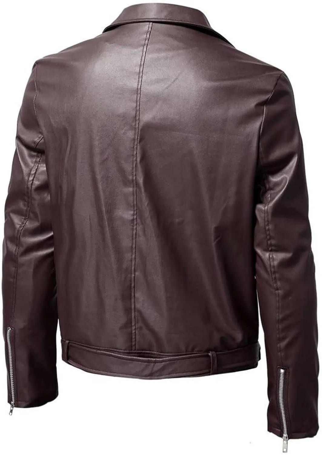 Leather Jackets for Men, Faux Bomber Jacket Men Motorcycle Notch Lapel Moto Biker Coat Zip Up Bomber Jackets Outerwear