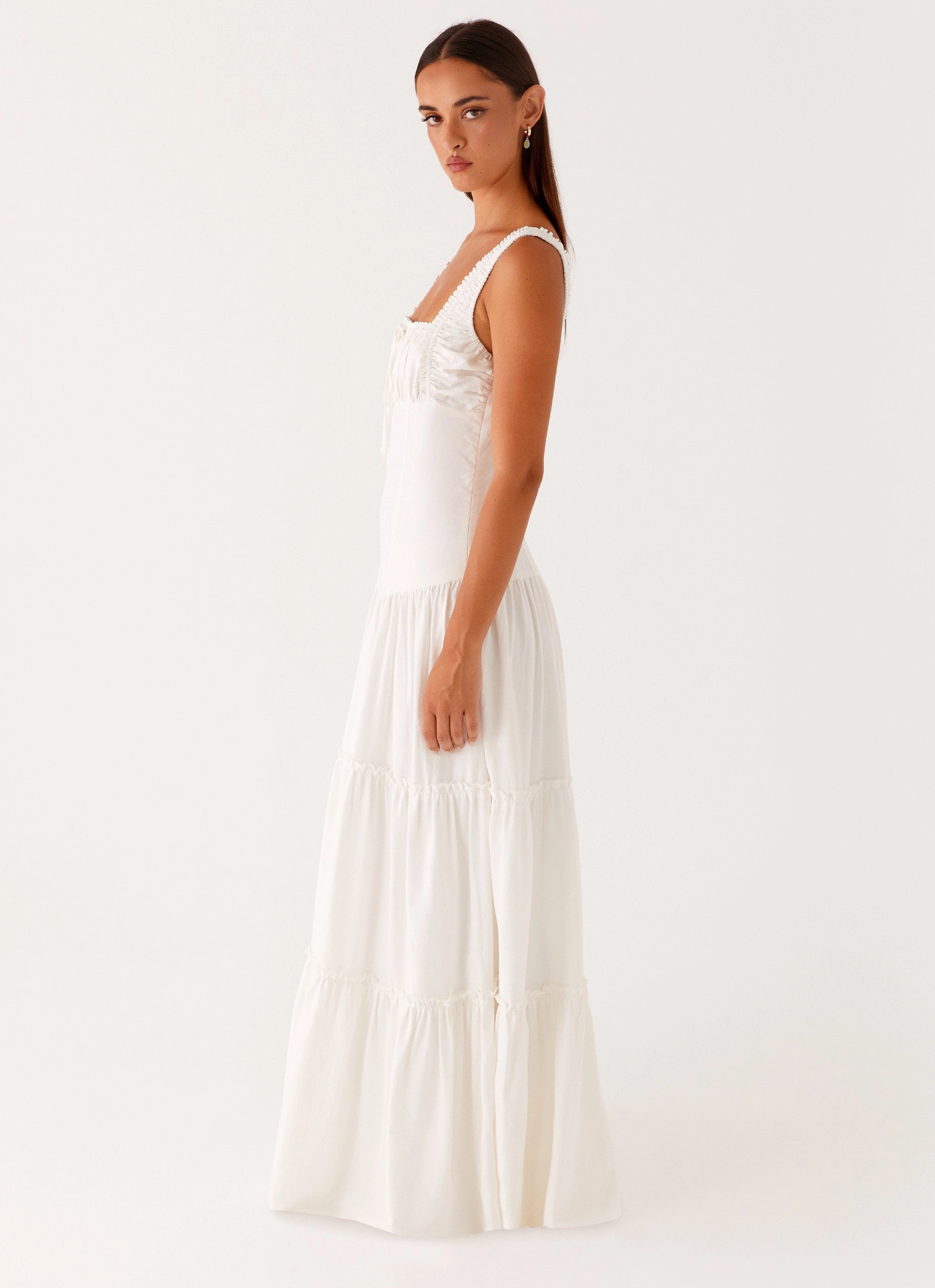 Esme Maxi Dress - White Sunny Lace Relaxing Style