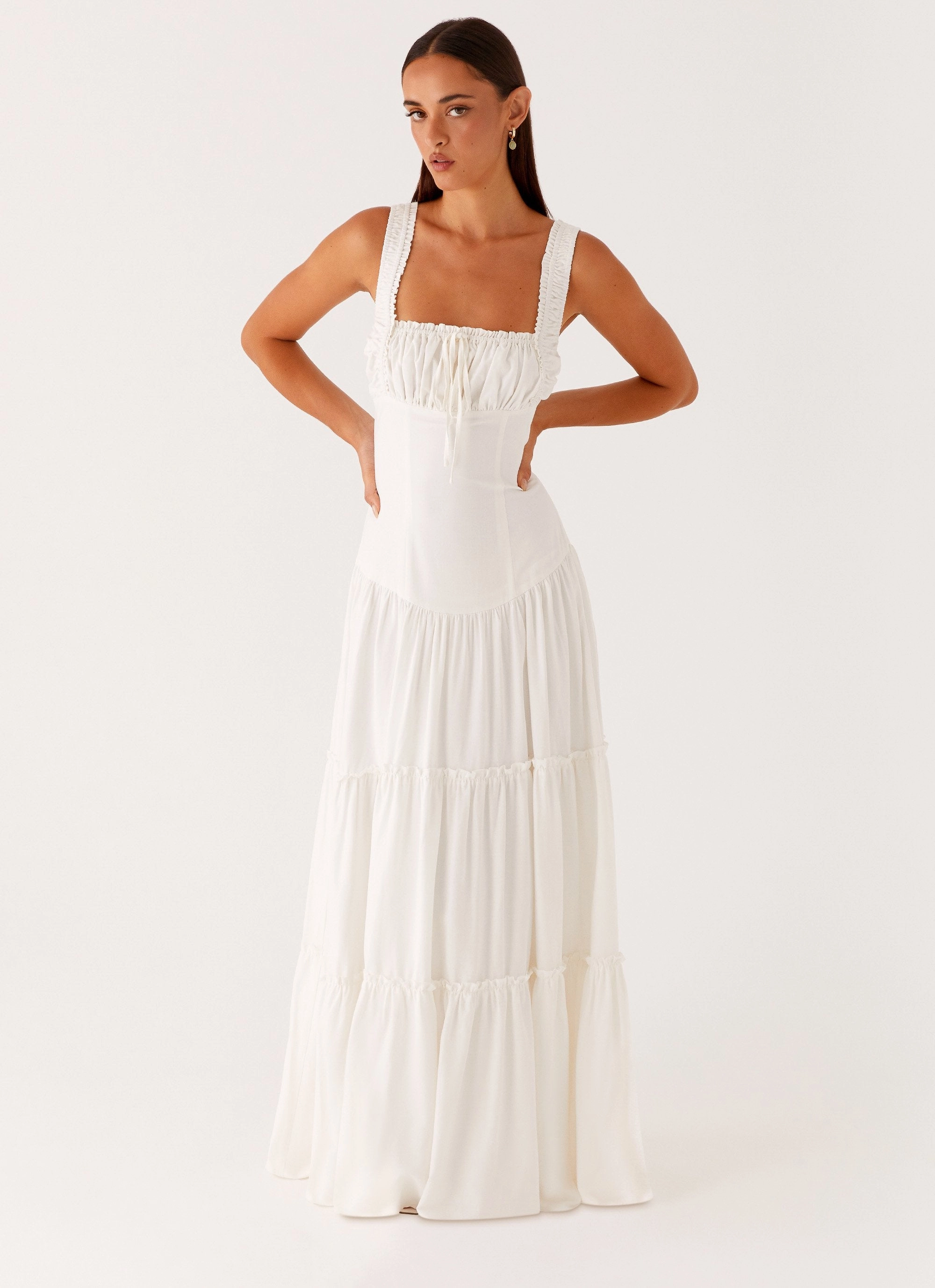 Esme Maxi Dress - White Whimsical Mood