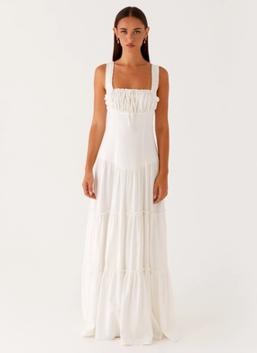 Esme Maxi Dress - White Anytime Wear Adjustable Straps