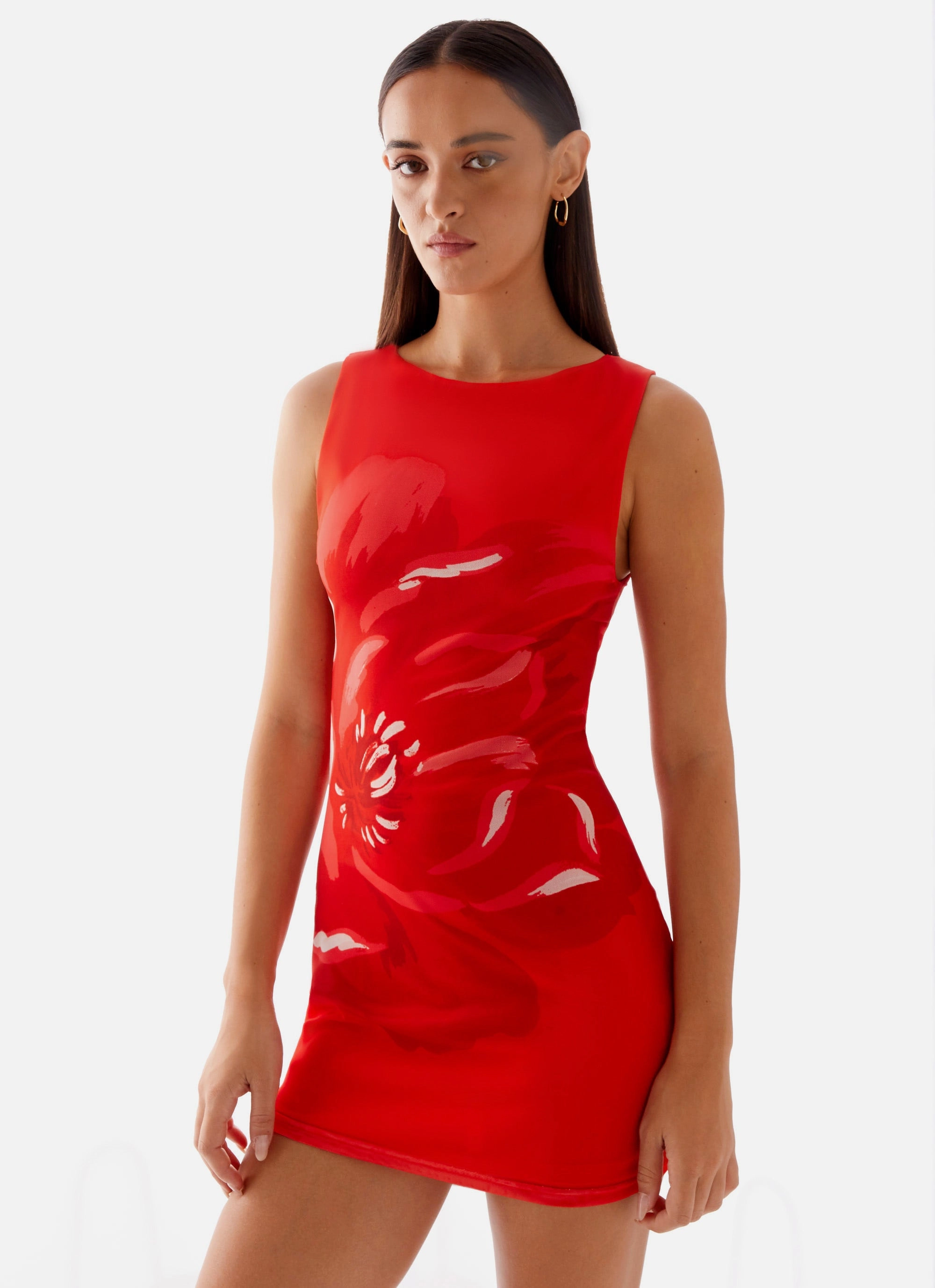 Happy Hour Mini Dress - Red skin friendly