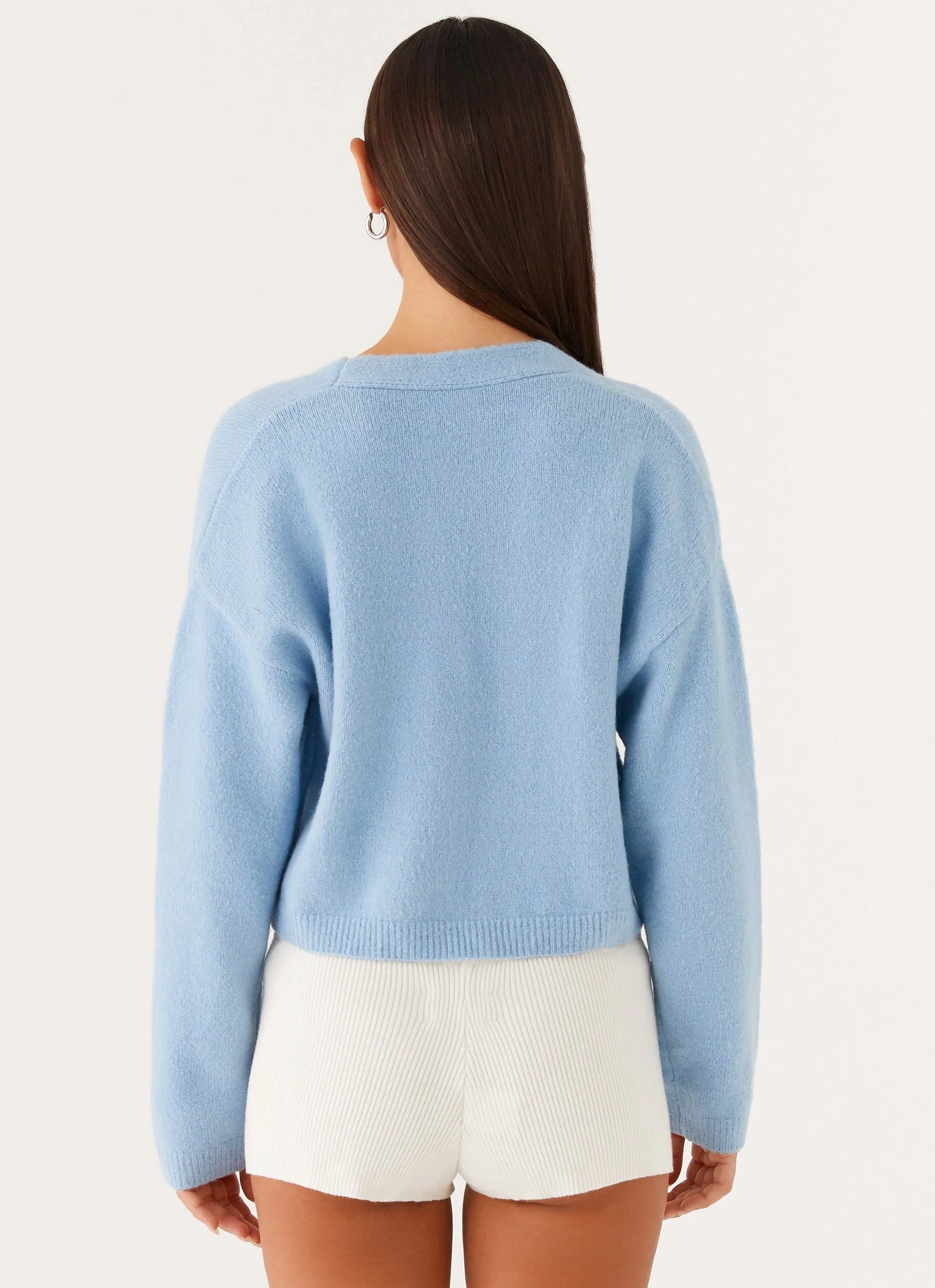 Lenka Oversized Cardigan - Blue ButtonDownCollar preshrunk