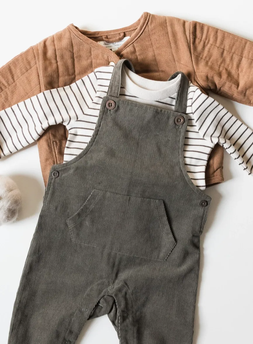 Leo Corduroy Overalls - Cypress