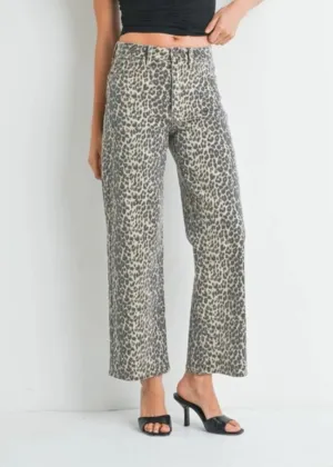 Leopard Straight Leg Jeans