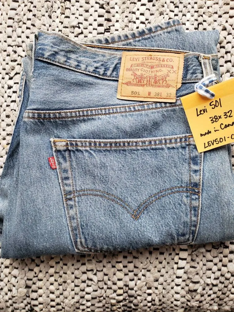 Levi's 501 - 38"x32" Made in Canada red tab, SOLD