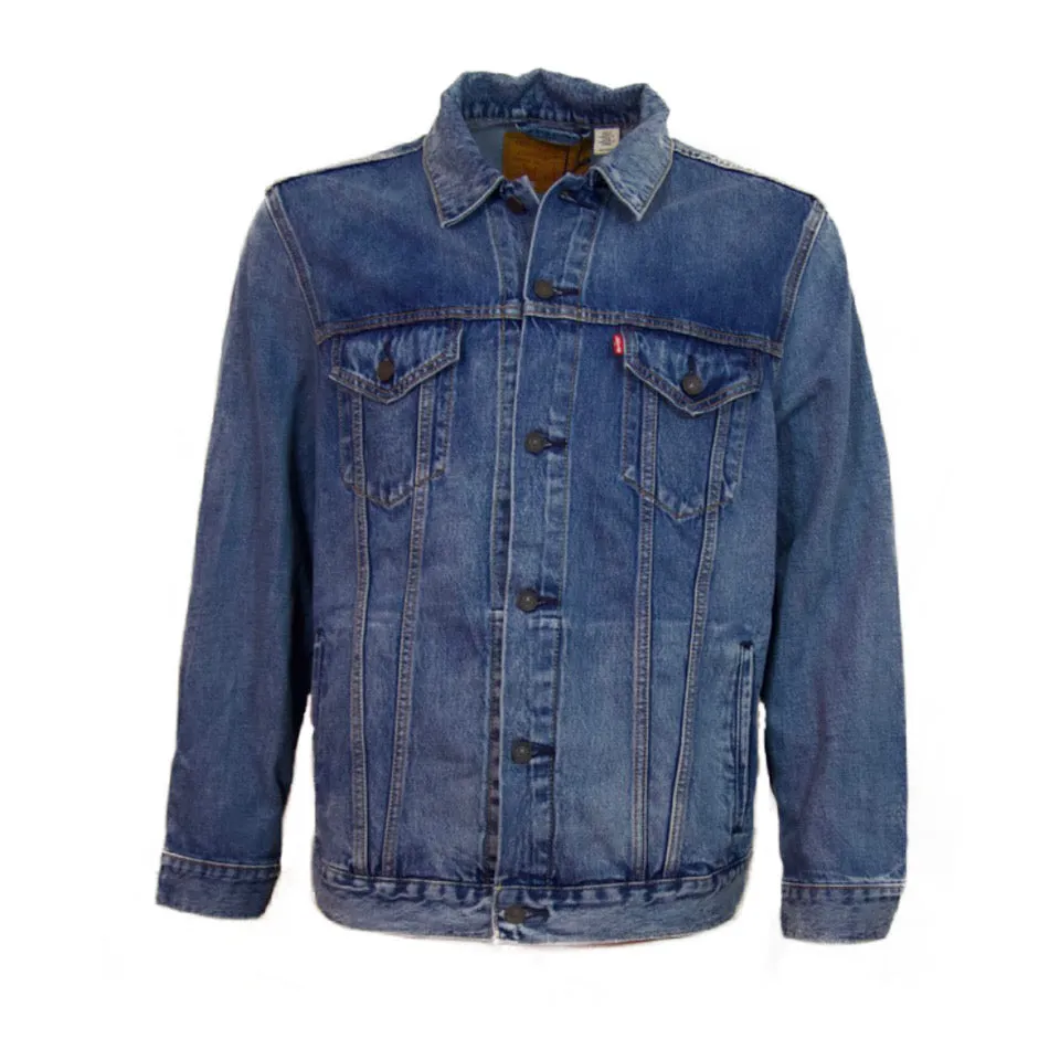 Levi's Men's Denim Jean Jacket Premium Trucker Style Long Sleeve Button Up Coat
