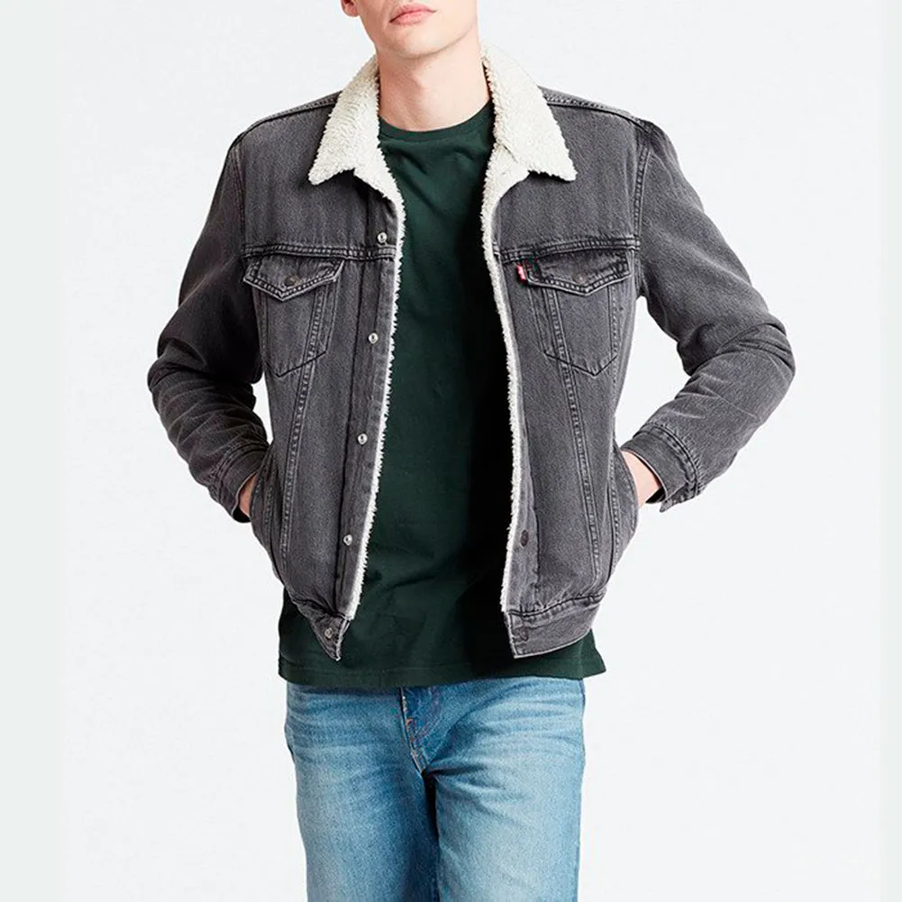 Levi's Men's Jacket Denim Sherpa Lined Insulated Trucker Denim Jacket 16365
