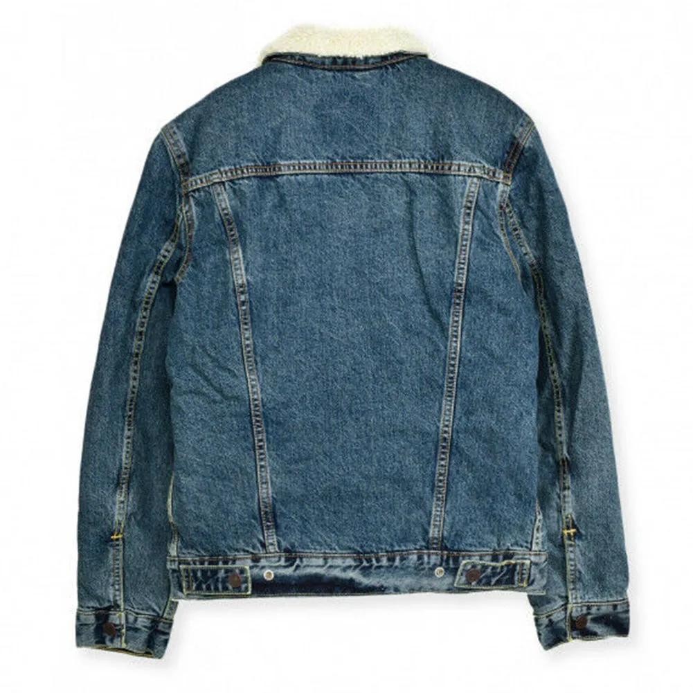 Levi's Men's Jacket Denim Sherpa Lined Insulated Trucker Denim Jacket 16365