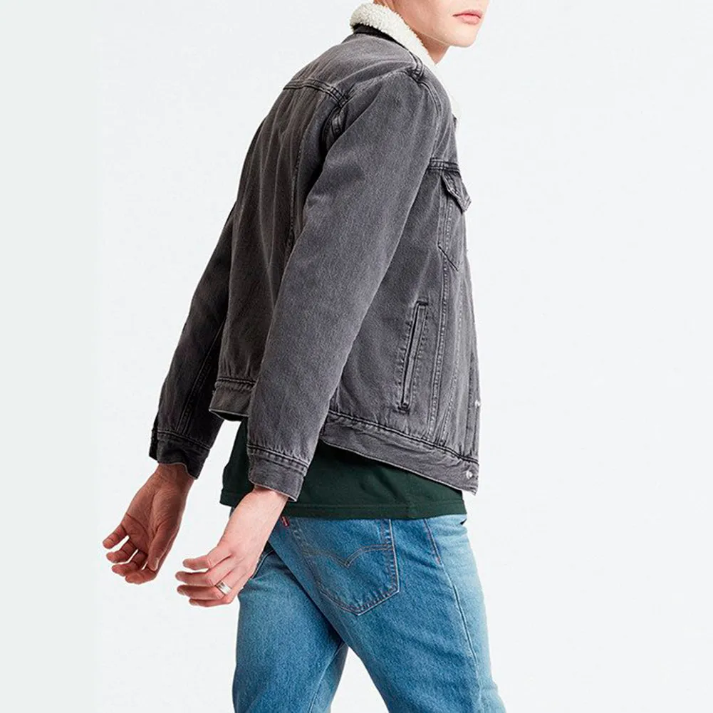 Levi's Men's Jacket Denim Sherpa Lined Insulated Trucker Denim Jacket 16365