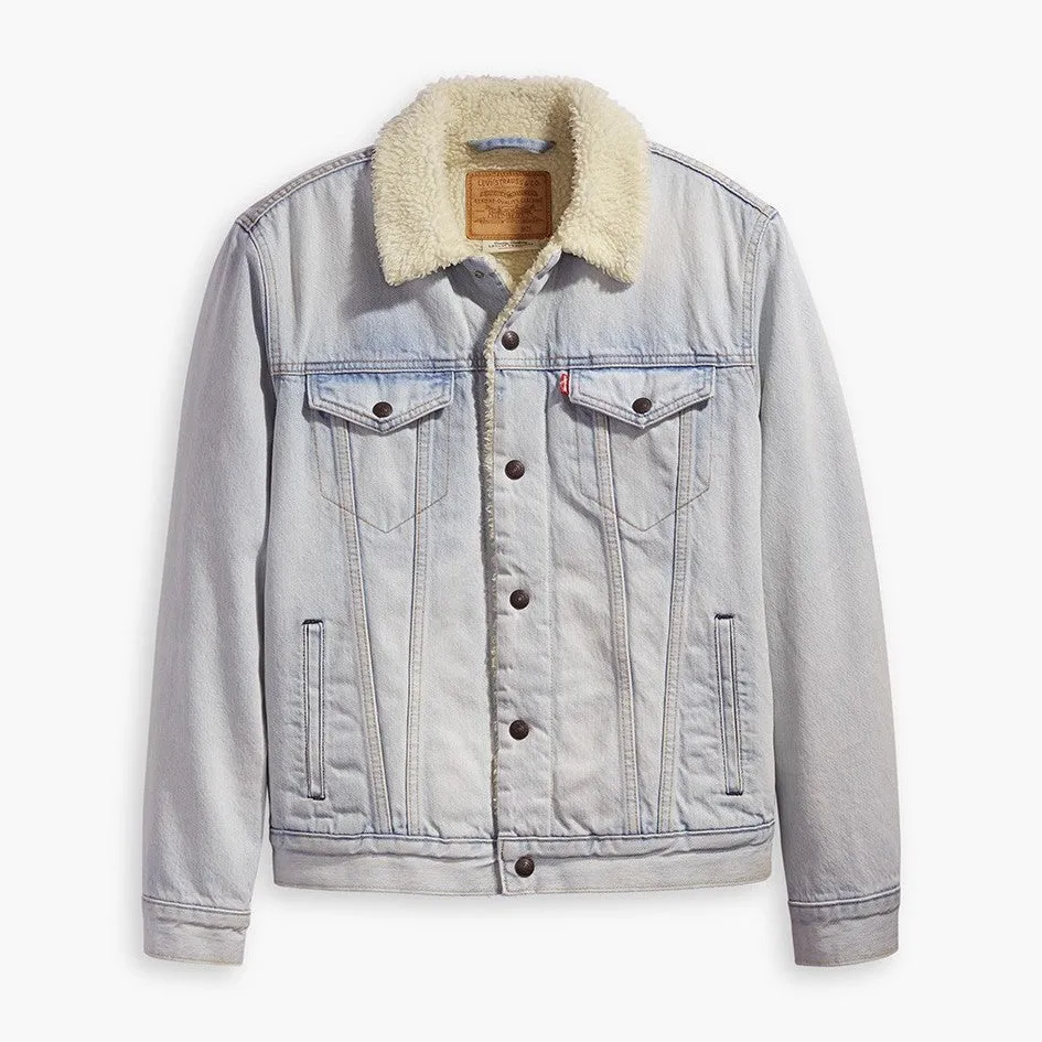 Levi's Men's Jacket Denim Sherpa Lined Insulated Trucker Denim Jacket 16365