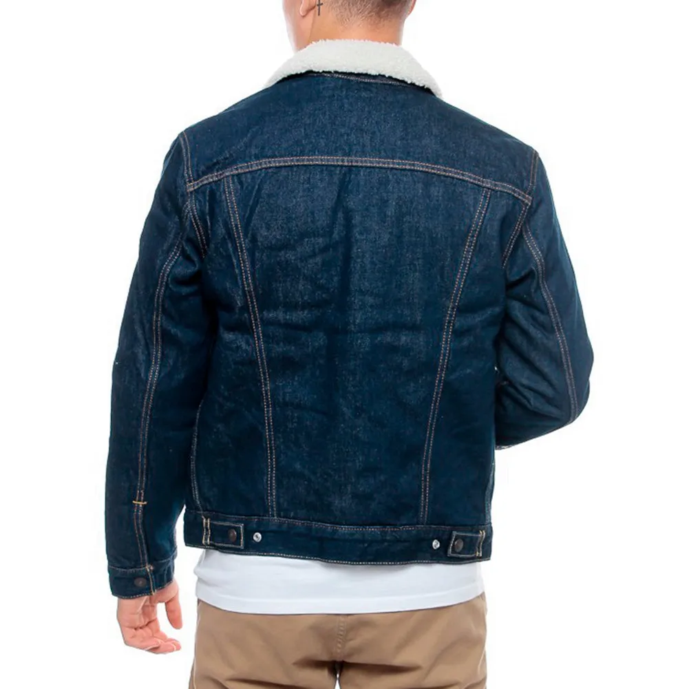 Levi's Men's Jacket Denim Sherpa Lined Insulated Trucker Denim Jacket 16365