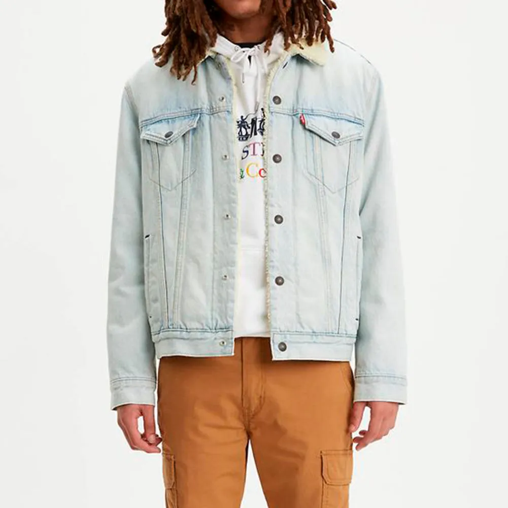 Levi's Men's Jacket Denim Sherpa Lined Insulated Trucker Denim Jacket 16365