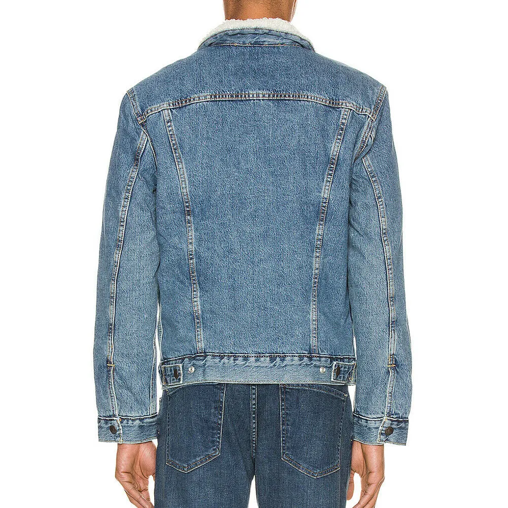 Levi's Men's Jacket Denim Sherpa Lined Insulated Trucker Denim Jacket 16365