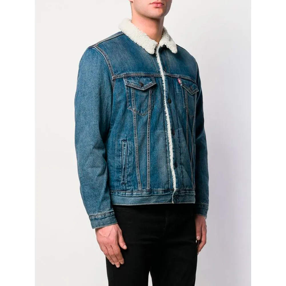 Levi's Men's Jacket Denim Sherpa Lined Insulated Trucker Denim Jacket 16365