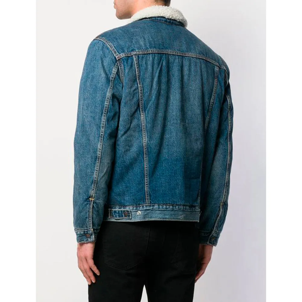 Levi's Men's Jacket Denim Sherpa Lined Insulated Trucker Denim Jacket 16365