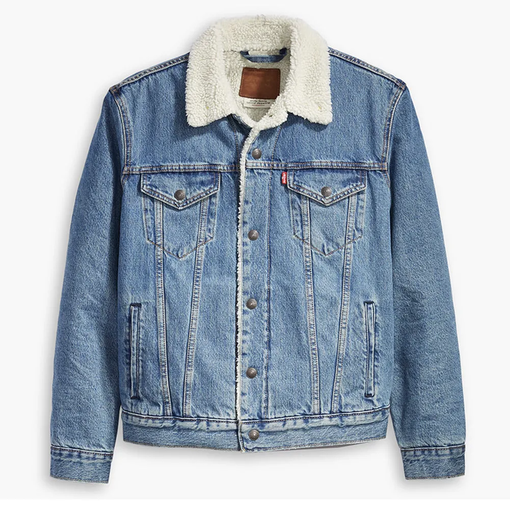 Levi's Men's Jacket Denim Sherpa Lined Insulated Trucker Denim Jacket 16365