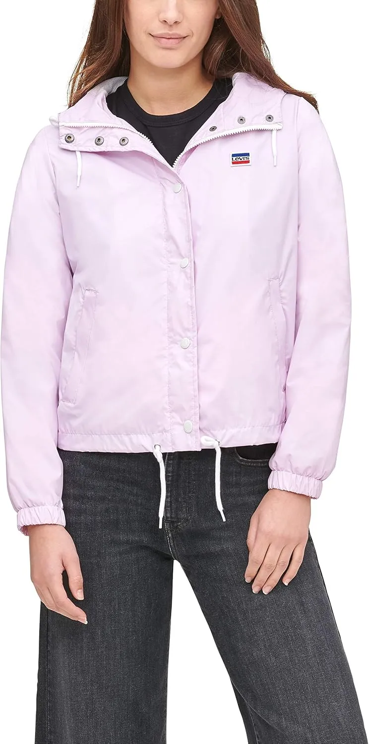 Levi's Women's Retro Hooded Rain Windbreaker Jacket (Standard & Plus Sizes)