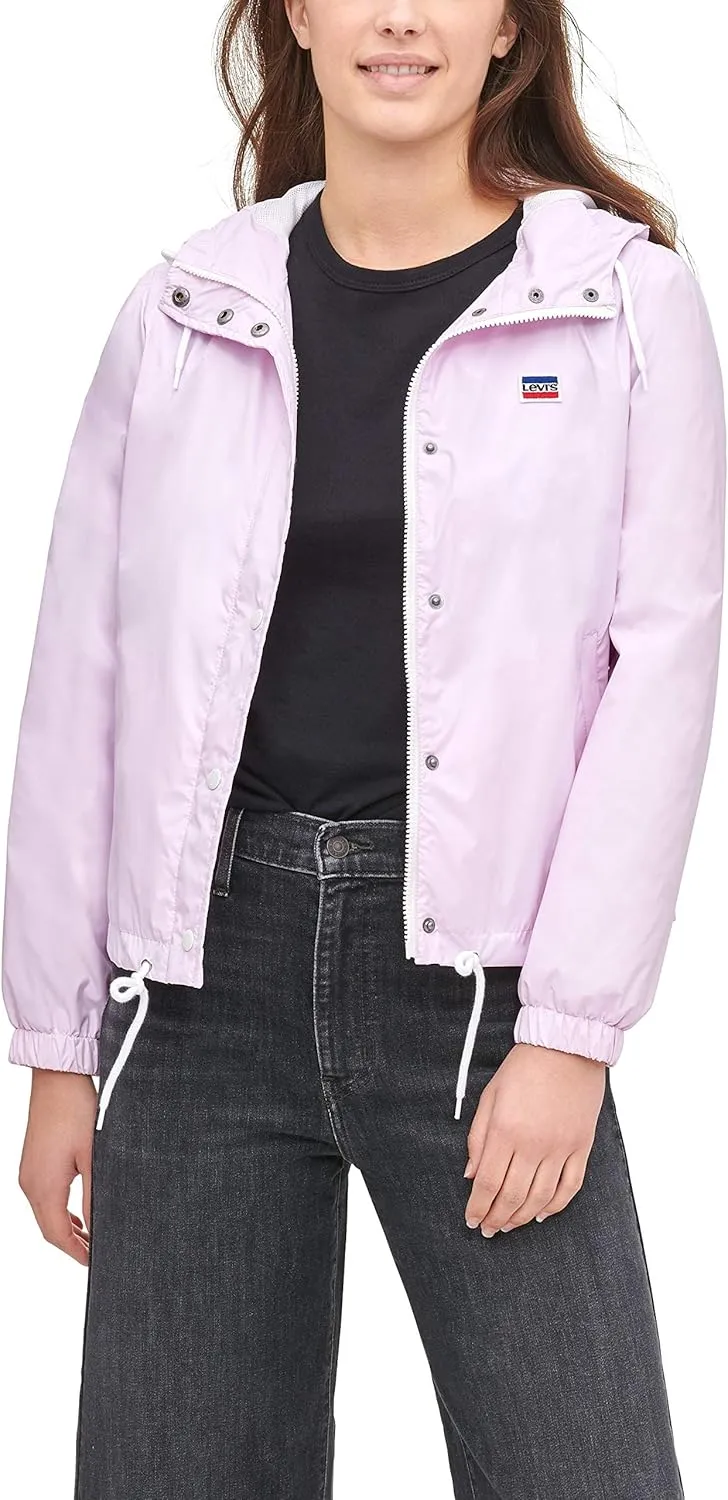 Levi's Women's Retro Hooded Rain Windbreaker Jacket (Standard & Plus Sizes)