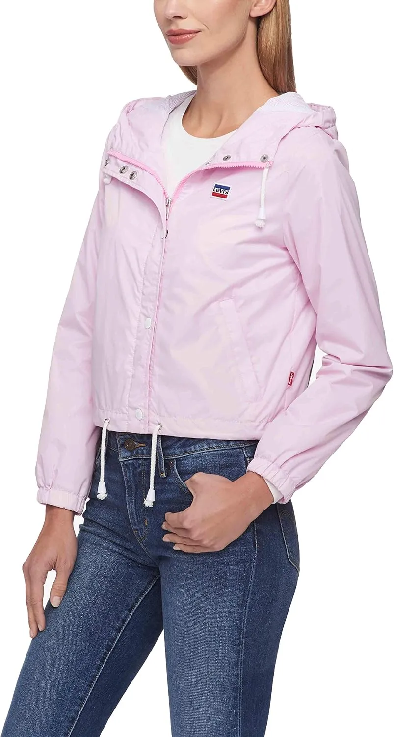 Levi's Women's Retro Hooded Rain Windbreaker Jacket (Standard & Plus Sizes)