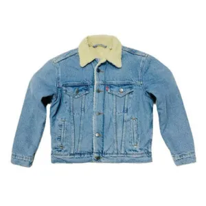 Levis Women's Sherpa Lined Denim Trucker Jean Jacket