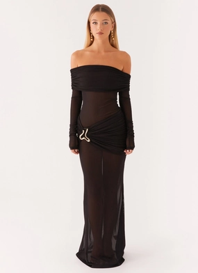 Liberty Maxi Dress - Black Gender Free Flawless Waistband