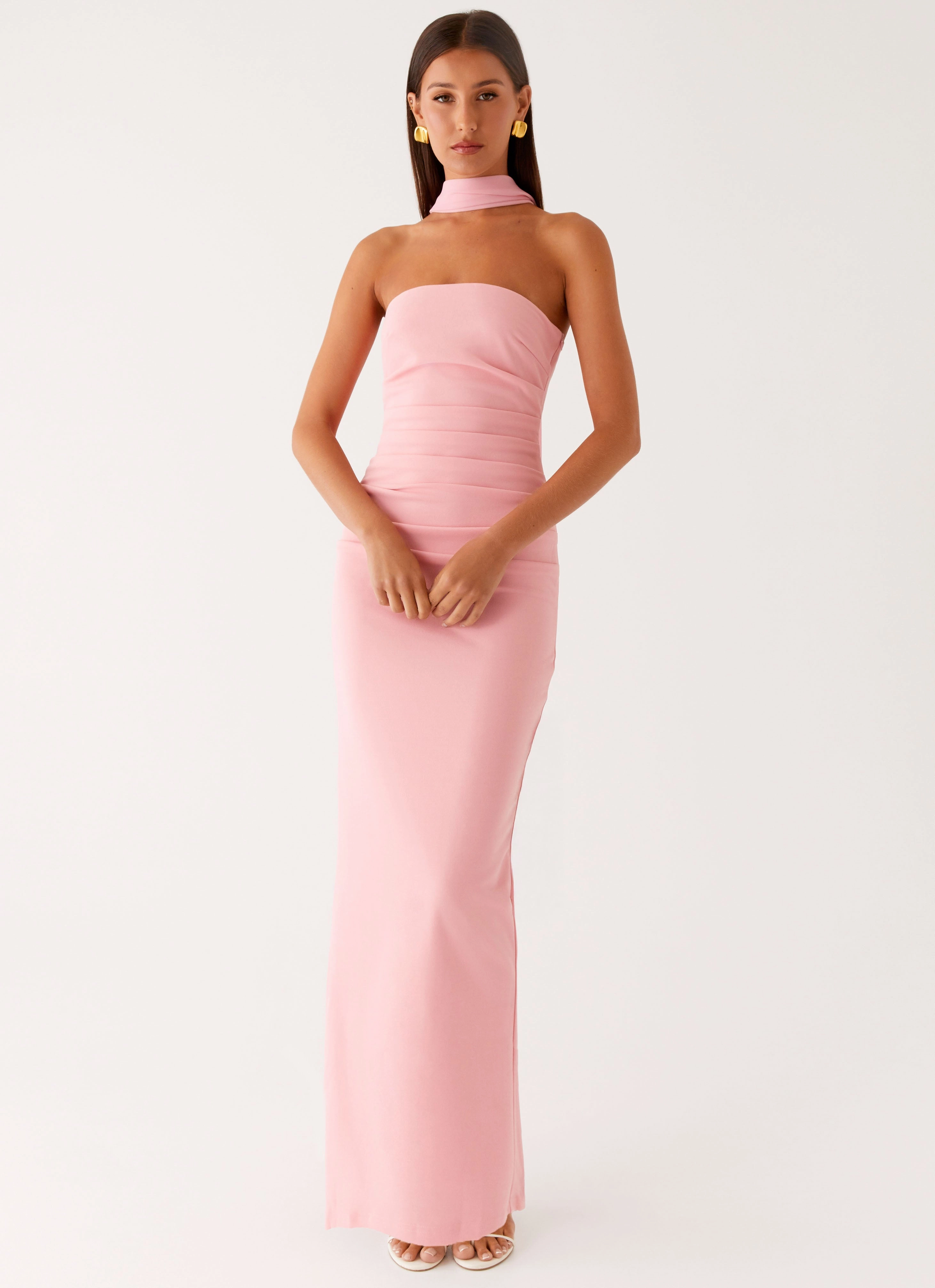 AntiPillTreatment Bold colors Libra Maxi Dress - Pink