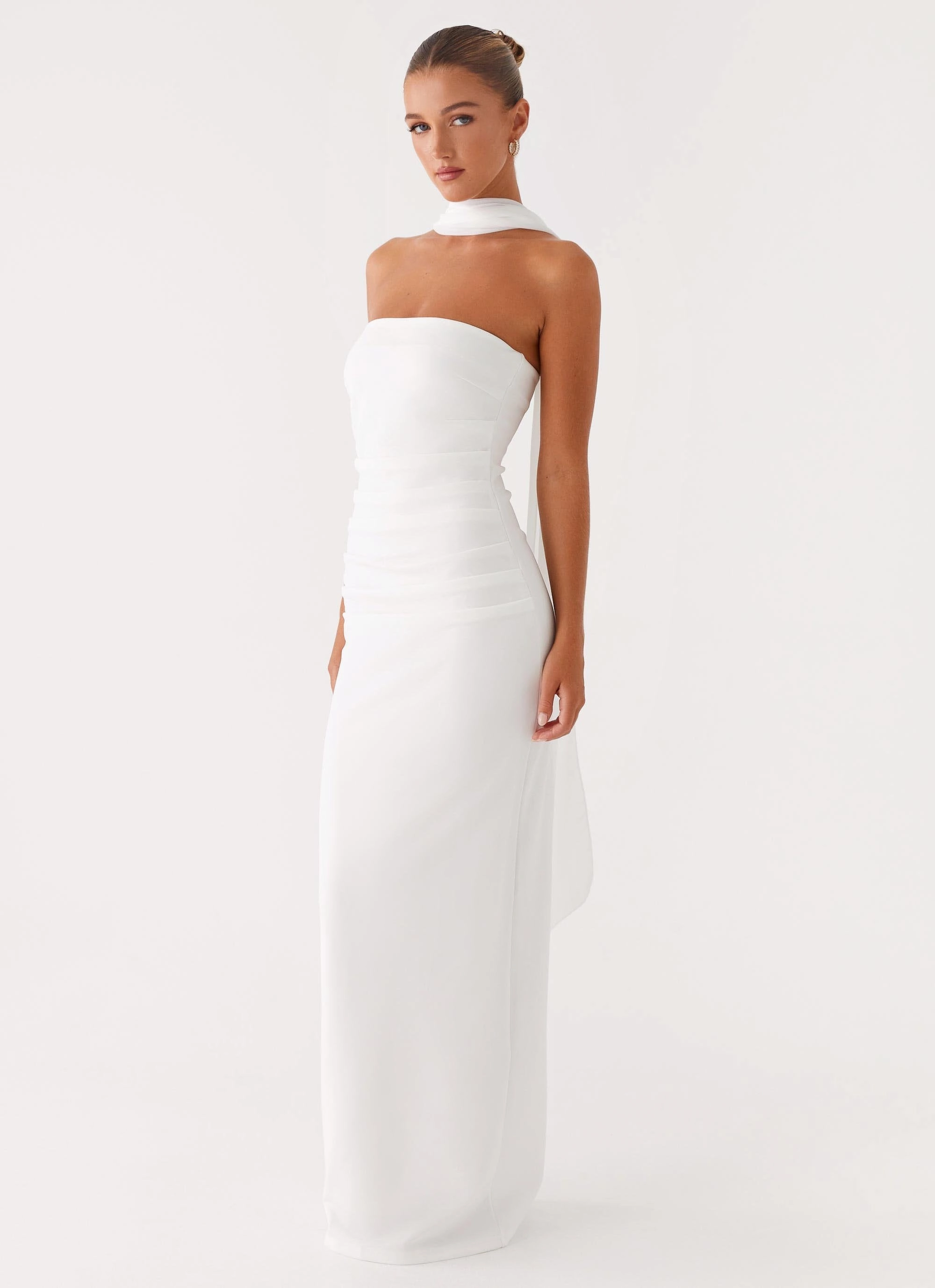 Libra Maxi Dress - White Cool Layers