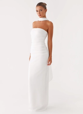 Libra Maxi Dress - White Cool Layers
