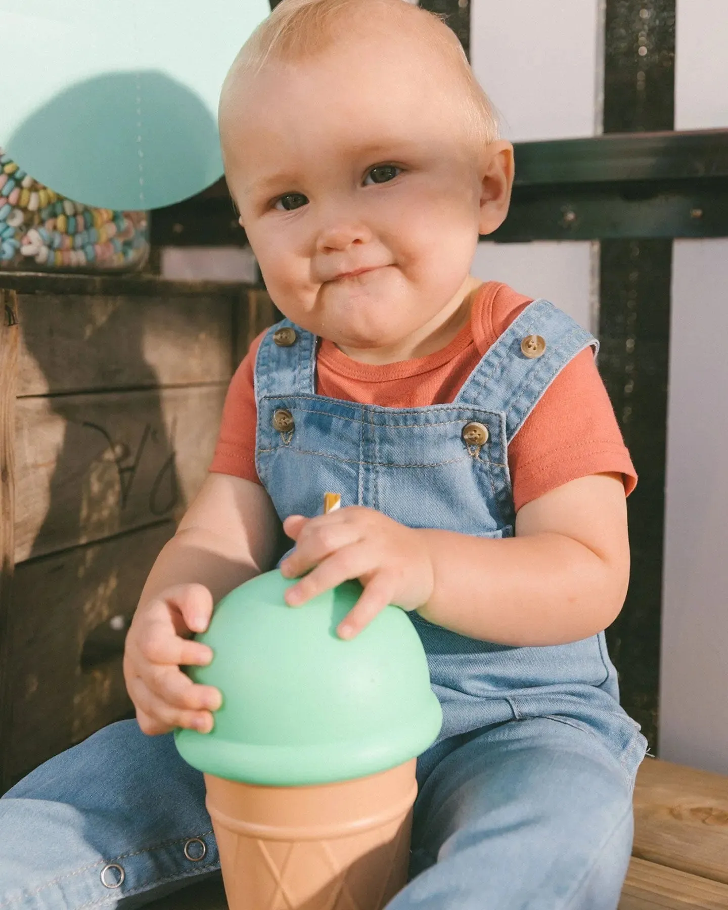 Light Soft Denim Overalls Jeans Blue