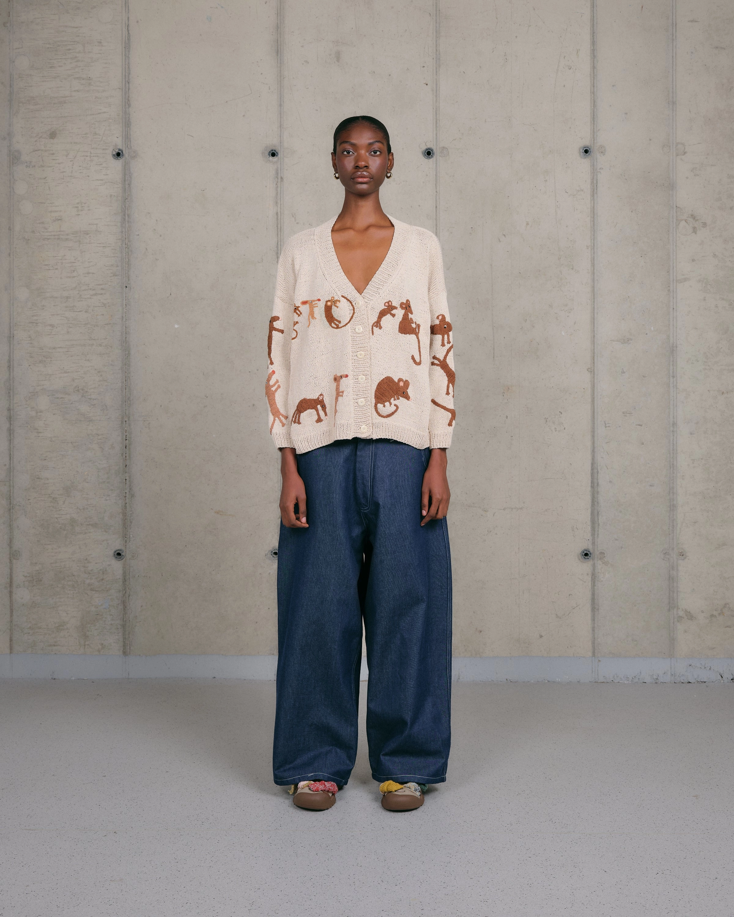 Home Jeans - Dark Denim Wonky-Wear Chic Everyday Wear Chill Fashion