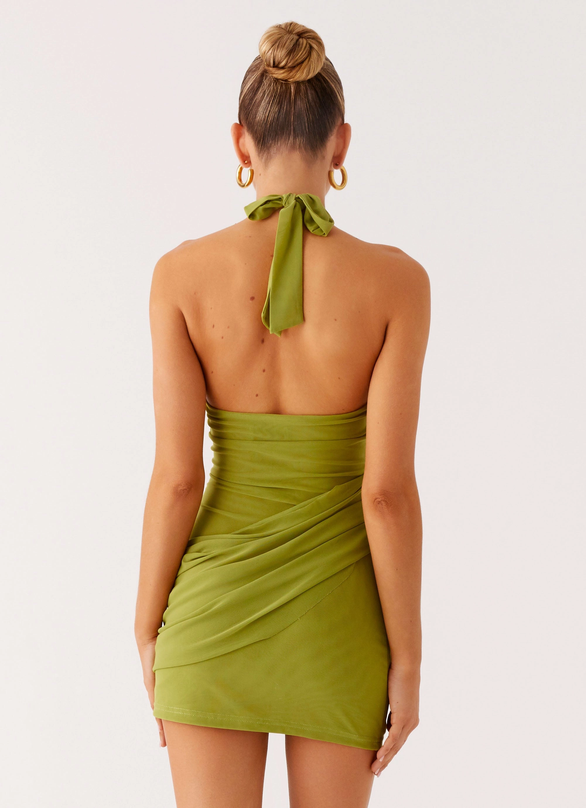 Mood Focused Jewel Accent Henrietta Mini Dress - Citrus