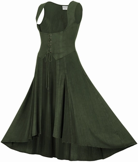 Juniper Maxi Overdress Limited Edition Moss Green Hip-Flattering Artistic Edge