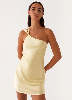 Knit Cool Lights Out Mini Dress - Yellow