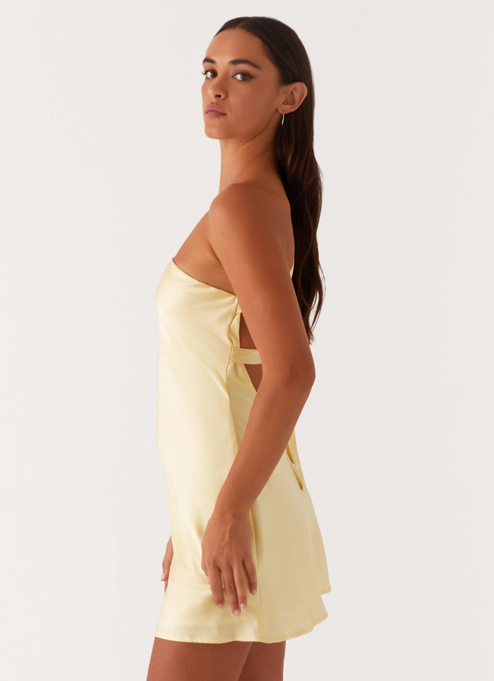 Everyday Comfort Wear Cool Undertone Lights Out Mini Dress - Yellow