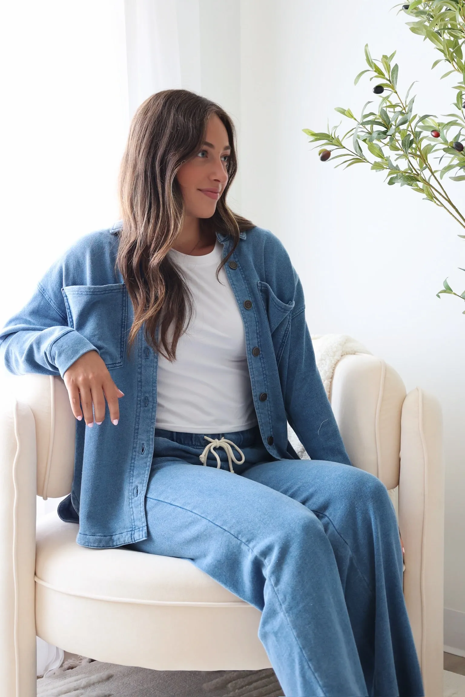 UV protection layer All Day Knit Denim Jacket - Vintage Indigo