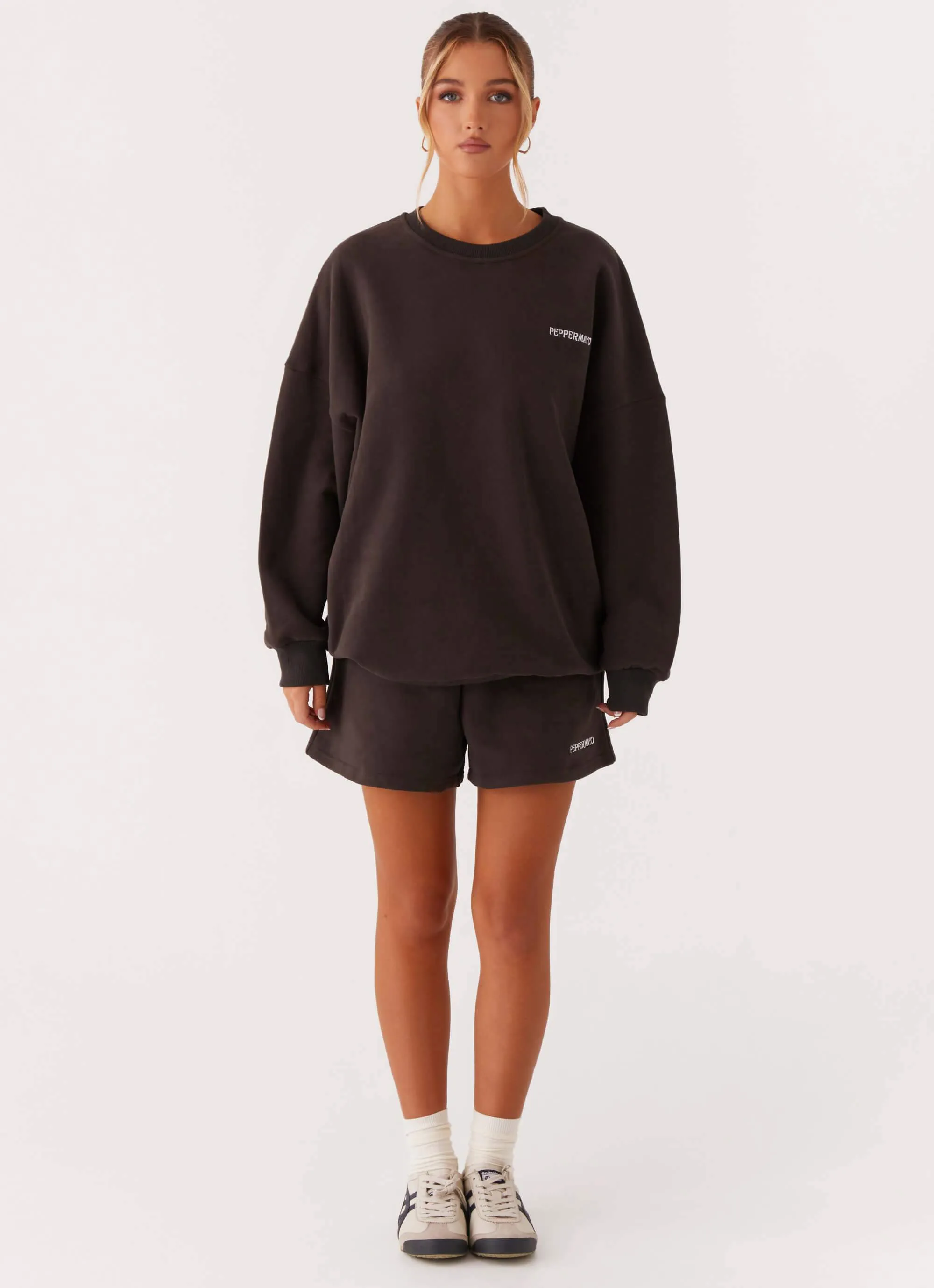 Signature Sweatshorts - Charcoal BondedHemline BoxyCrop