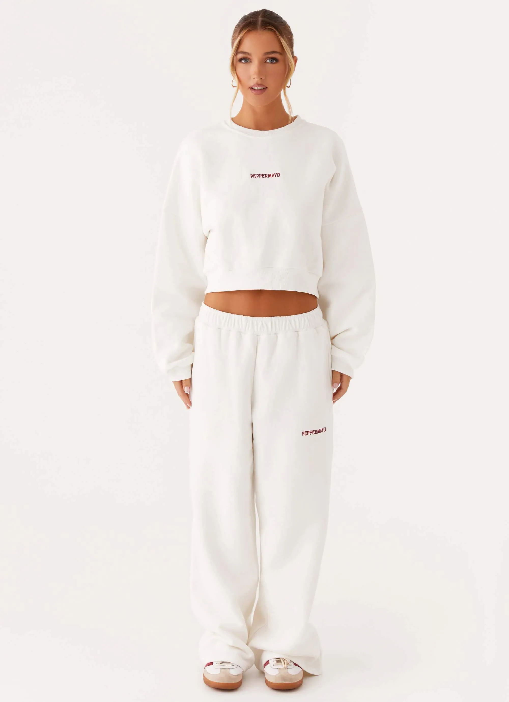 Signature Sweatpants - Ivory All Purpose Casual Cut ButtonDownCollar