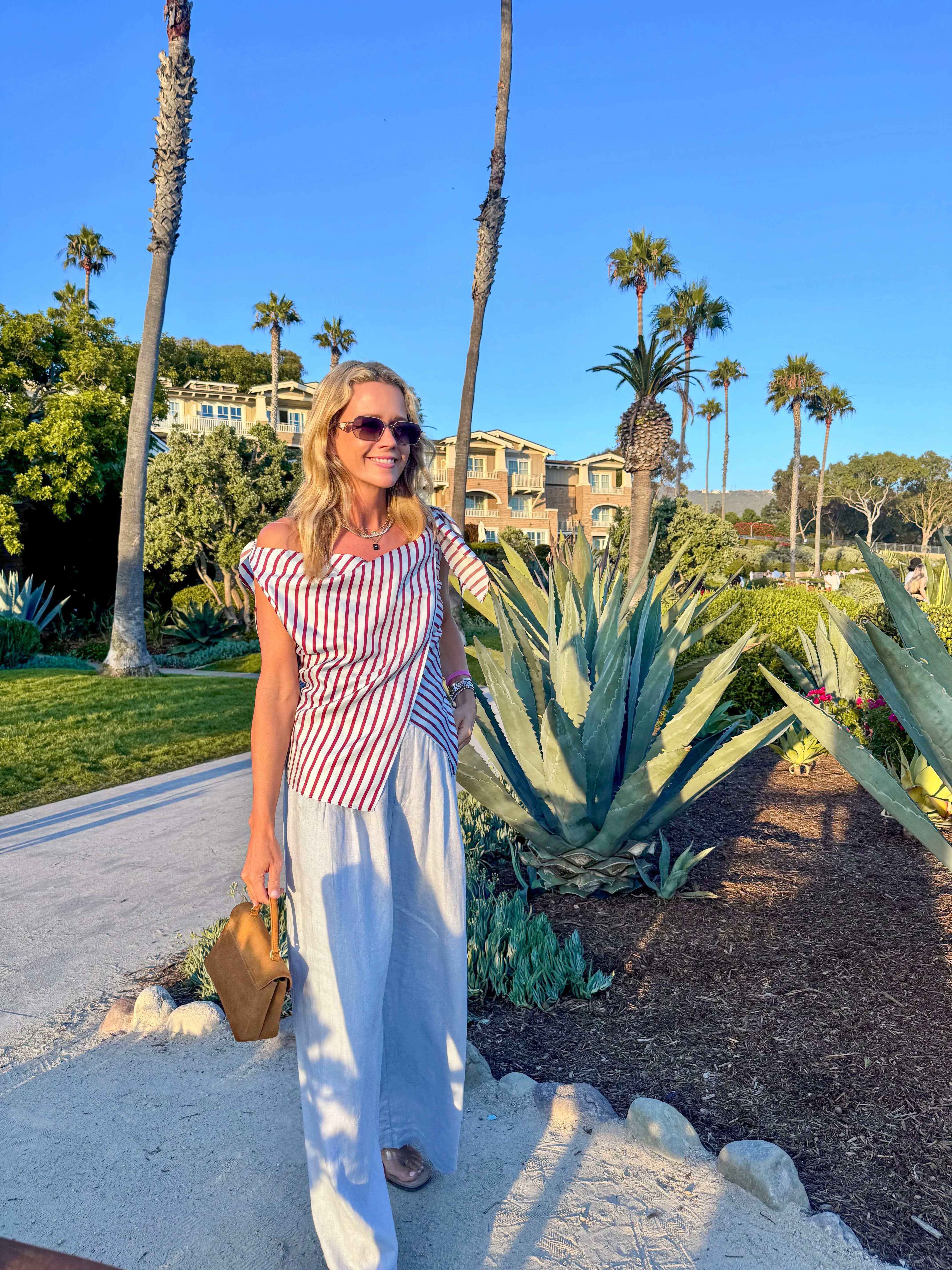 Versatile Fashion MASONS DAUGHTER | Lily Scarf Top, Blue & Burgundy Striped