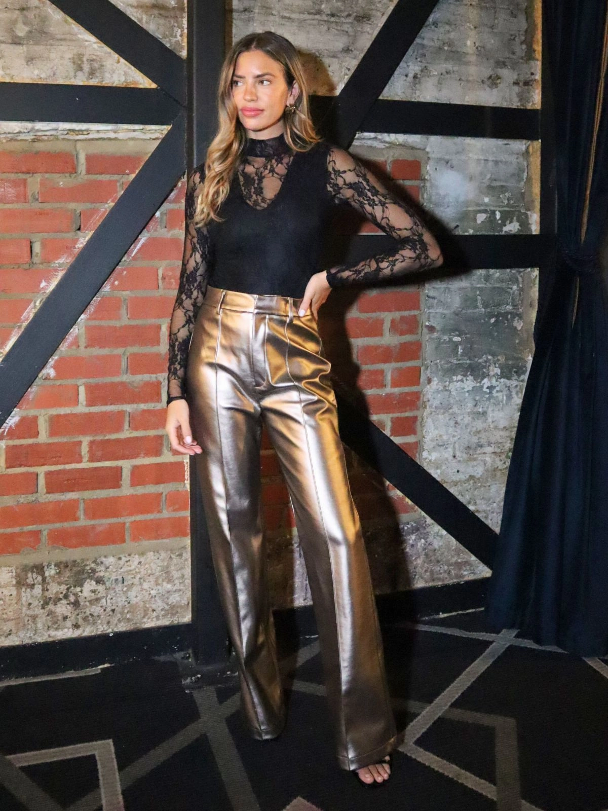 ReinforcedKnees Perfect Layer Alyssa PU Flare Trouser / Metallic