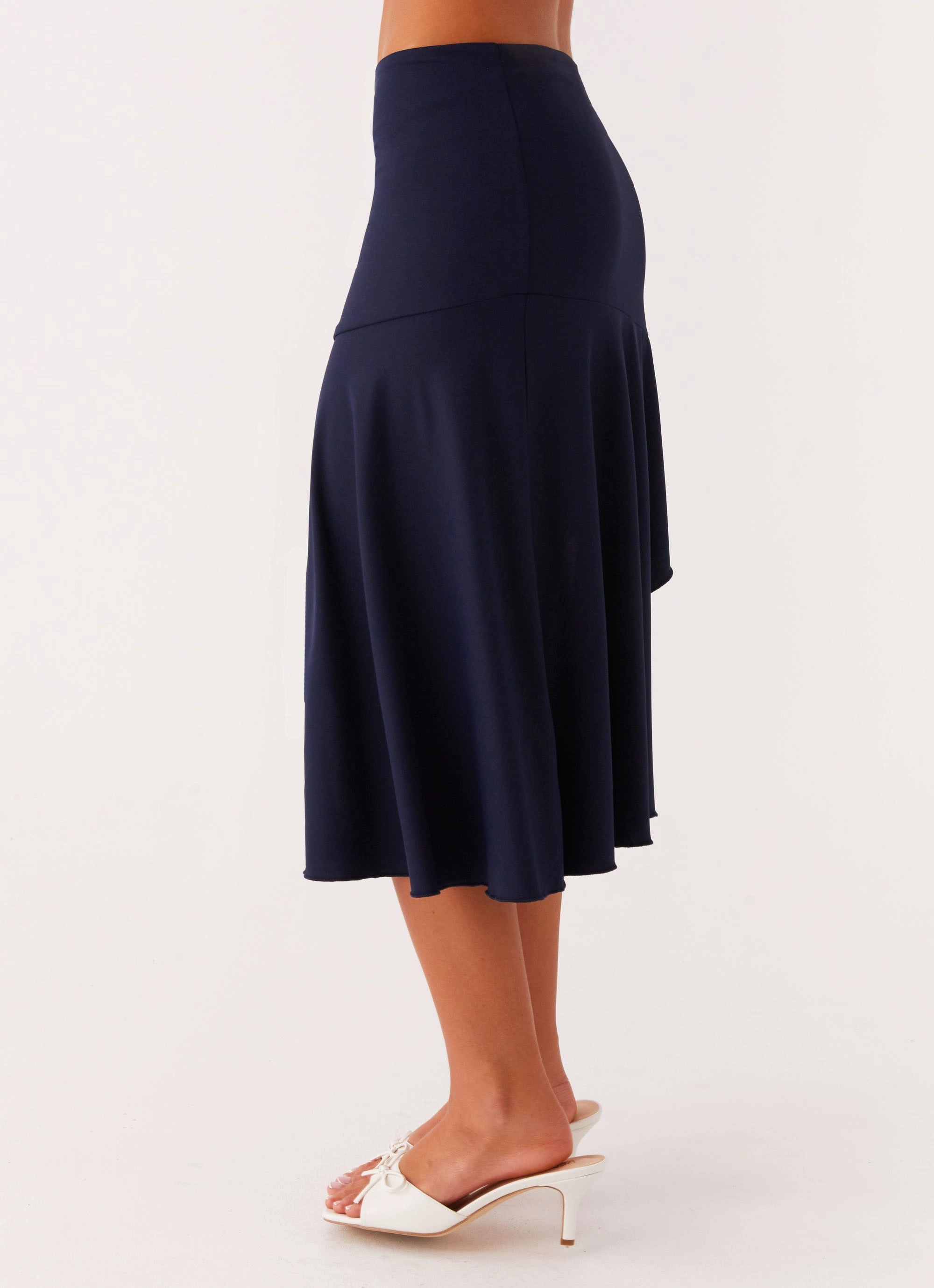 Viola Midi Skirt - Navy Light Wear