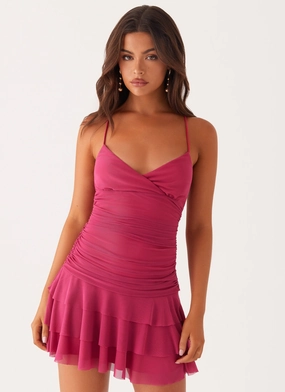 Urban Feel Emily Mini Dress - Fuchsia