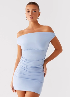 Tiered Skirt Lilosa Mini Dress - Blue