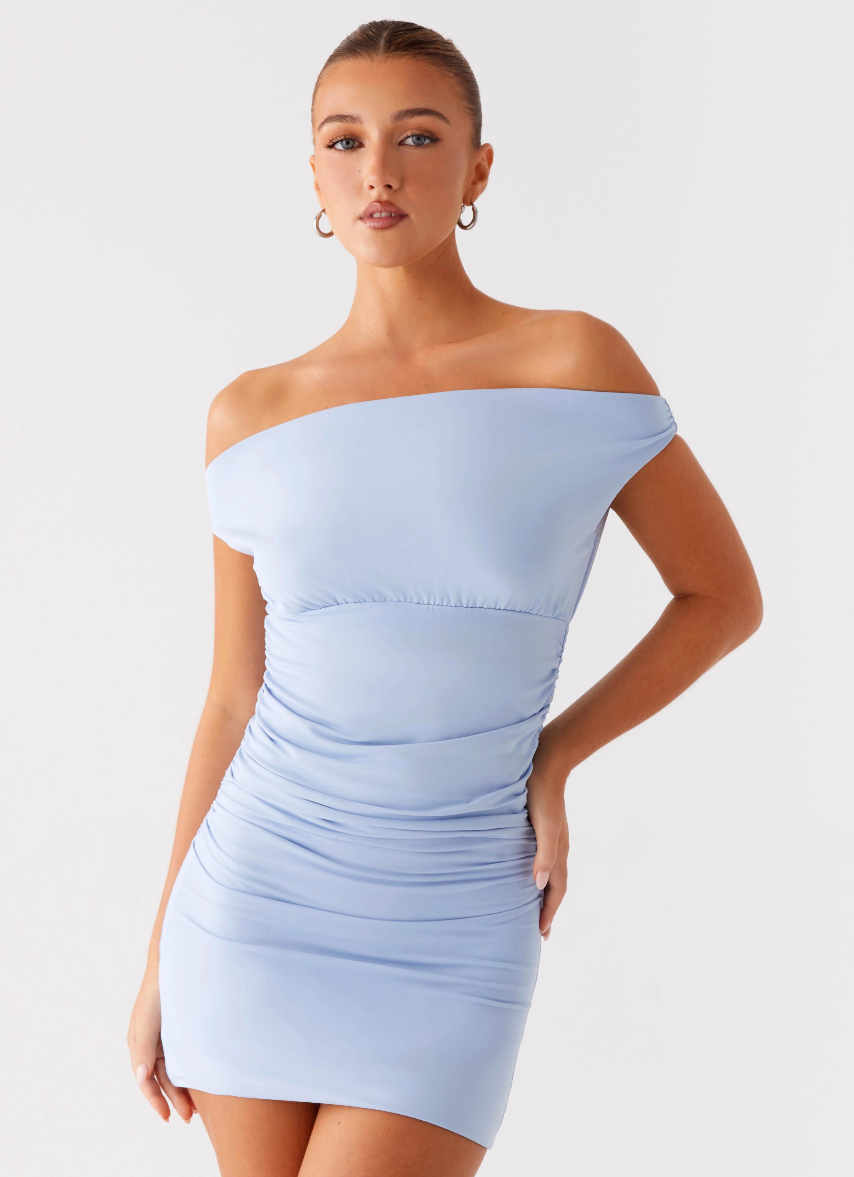 Tiered Skirt Lilosa Mini Dress - Blue