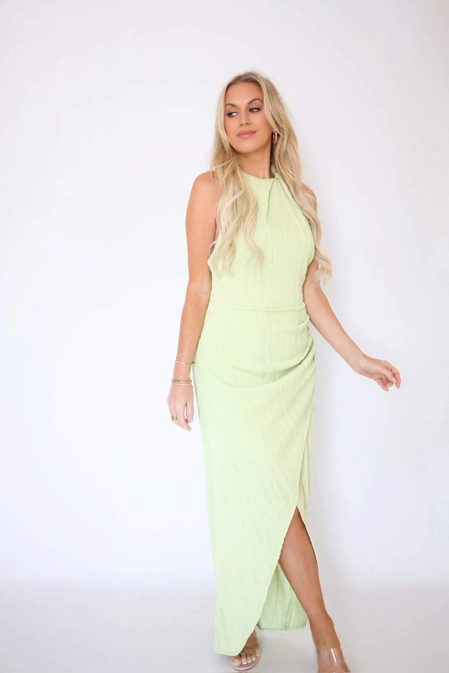 Comfort and Elegance Lily Halter Neck Dress (FINAL SALE)