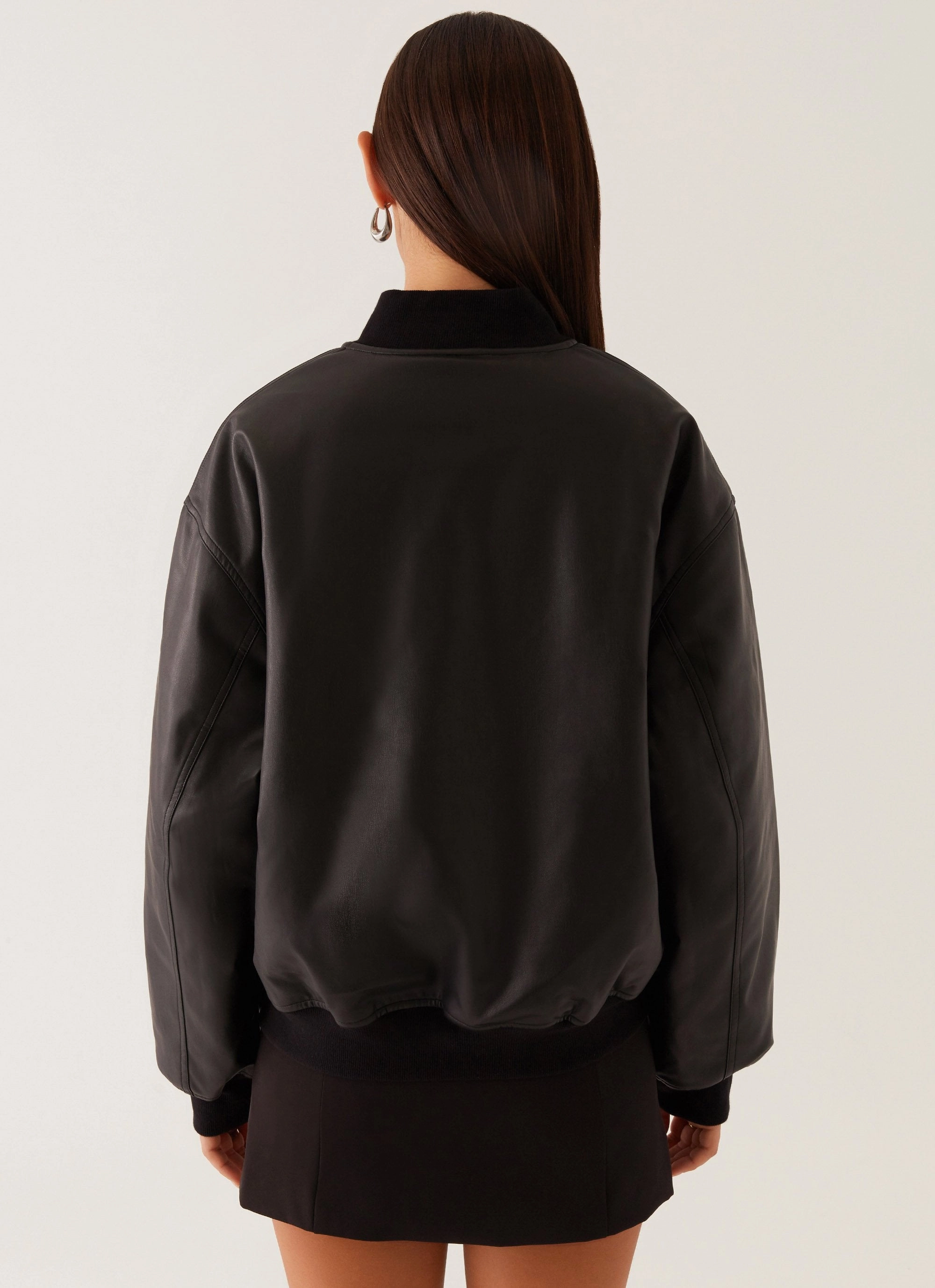 Lincoln Bomber Jacket - Black FlexibleCuffSystem Faux Fur Collar