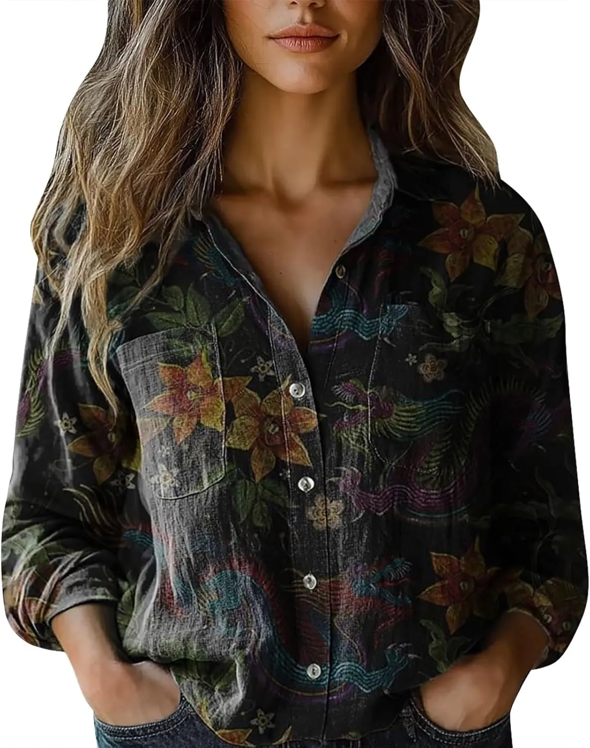 Linen Shirts for Men Fashion Down Shirts Casual Tops Long Sleeve Blouse Short Sleeve Cotton