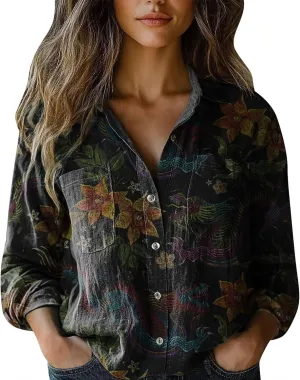 Linen Shirts for Men Fashion Down Shirts Casual Tops Long Sleeve Blouse Short Sleeve Cotton