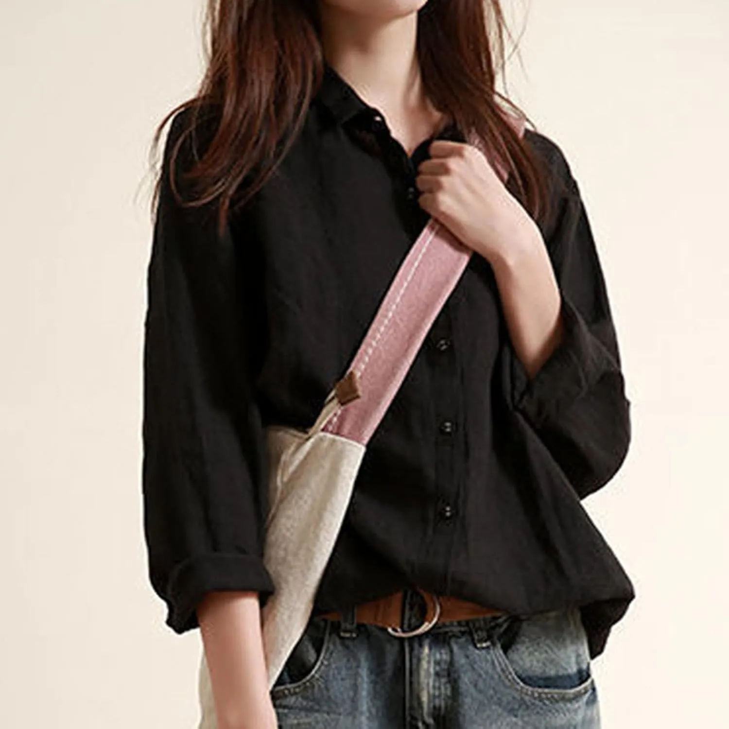 Linen Shirts for Women Button-Down Dress Shirts Long Sleeve Wrinkle Free Casual Business Office Work Oxford Shirts