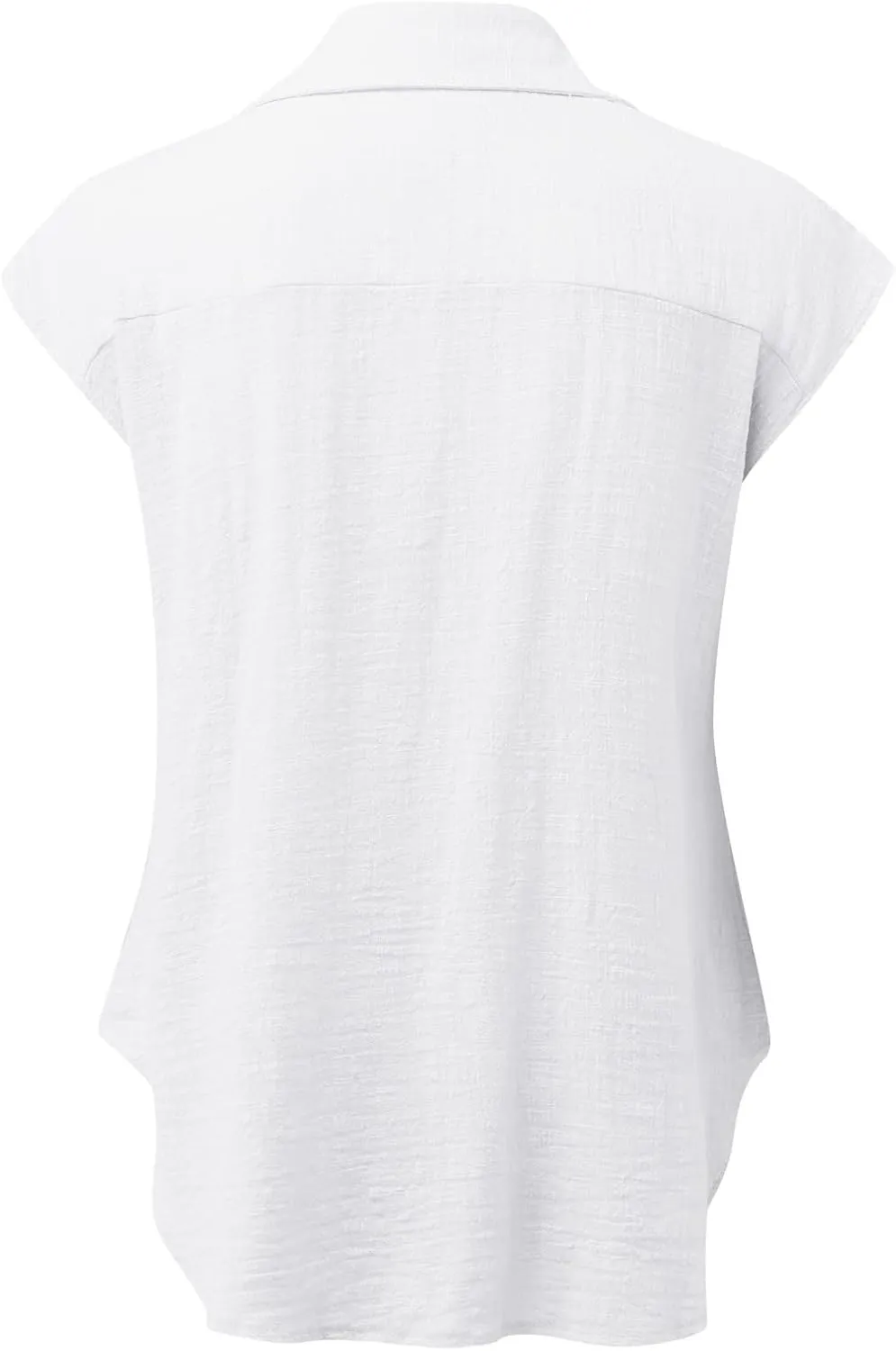 Linen Tops for Women Summer Button Down Shirts 2025 Trendy Work Shirt Tees Casual Short Sleeve Loose T-Shirts