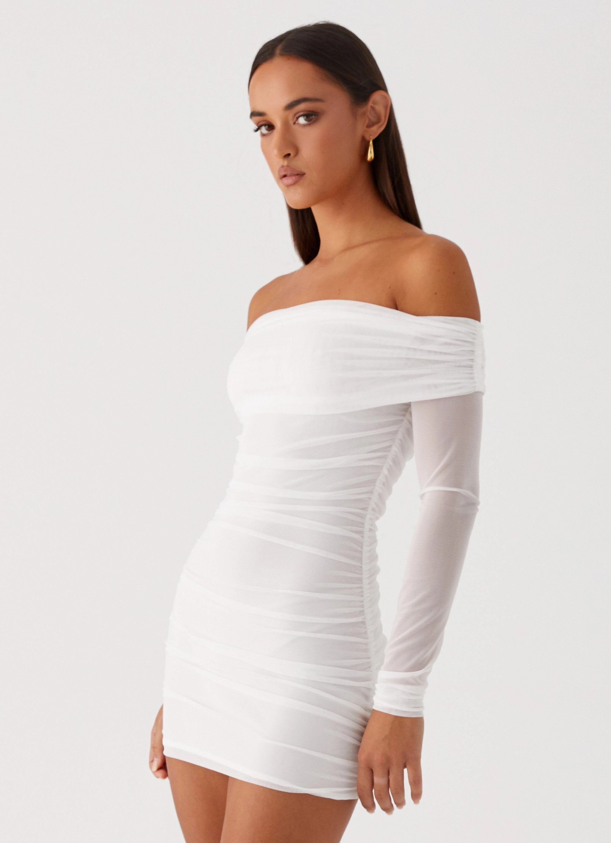Liquid Spirit Mini Dress - White Bold colors
